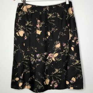 Ann Taylor Floral Pleated Skirt